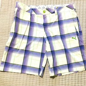 Fun plaid with purple and lime green!